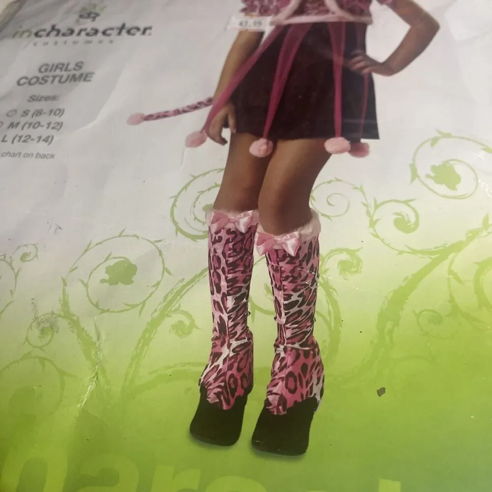 InCharacter Size Medium 10-12 Cat Kutie Kitten Girls Tween Costume Pink Leopard